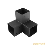 Łącznik belki kwadratowej GPY 100 / 102x206x202x2,0 / czarny