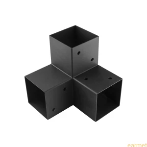 Łącznik belki kwadratowej GPY 100 / 102x206x202x2,0 / czarny