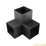 Łącznik belki kwadratowej GPY 120 / 122x226x222x2,0 / czarny