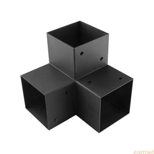 Łącznik belki kwadratowej GPY 120 / 122x226x222x2,0 / czarny