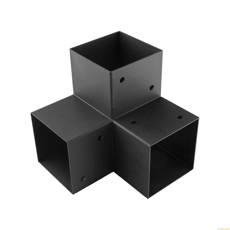 Łącznik belki kwadratowej GPY 120 / 122x226x222x2,0 / czarny