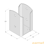 Podstawa słupa PSPW 90 / 92x150x2,0 /