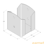 Podstawa słupa PSPW 120 / 122x150x2,5 / czarny