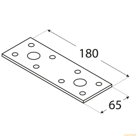 Łącznik płaski LP 5 / 180x65 / op=20 szt.
