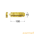 Zasuwka z ryglem płaskim prosta W 100 / 100x45x6,0 /