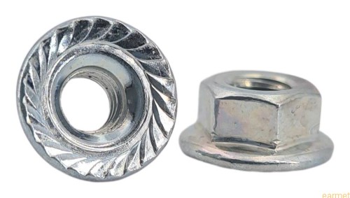 Nakrętka kołnierzowa M 6 ocynk / moletowana