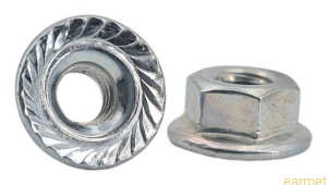 Nakrętka kołnierzowa M 10 ocynk / moletowana / DIN 6923