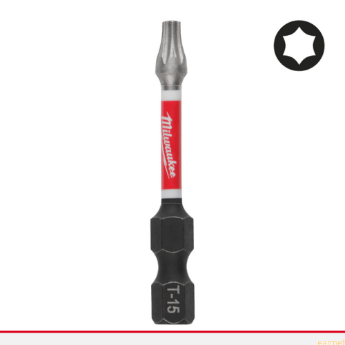 Bity udarowe do wkrętarki TORX TX15 50mm 1/4" SHOCKWAVE MILWAUKEE