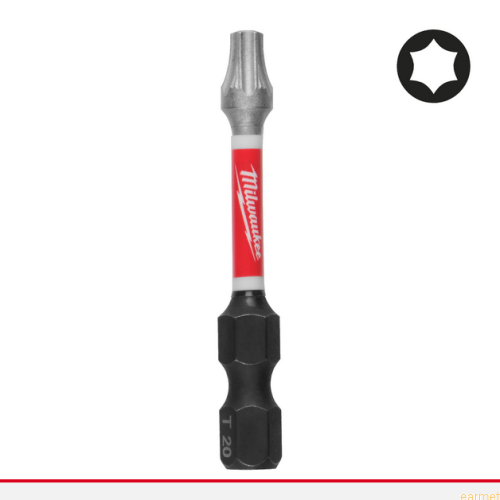 Bity udarowe do wkrętarki TORX TX20 50mm 1/4" SHOCKWAVE MILWAUKEE