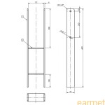 Podstawa słupa PSH 120 / 121x600x6,0 /