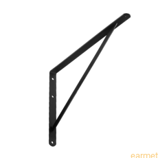 Wspornik wzmacniany WSWP 500 / 500x330x4,0mm / czarny / 