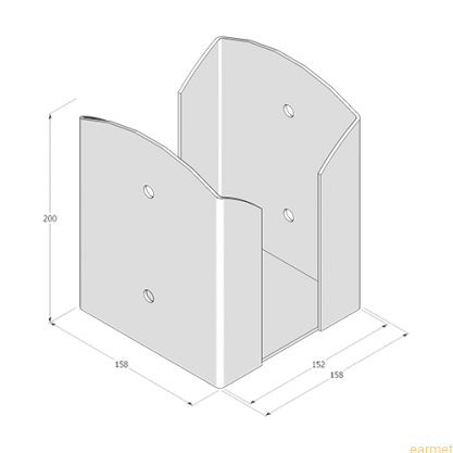 Podstawa słupa PSPW 150 / 152x200x3,0 /