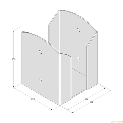 Podstawa słupa PSPW 150 / 152x200x3,0 /