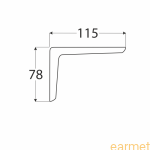 Wspornik z osłoną plastikową WSPP 115 / 115x78x25mm / brązowy / op=2szt
