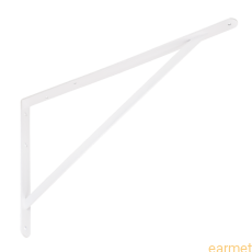 Wspornik wzmacniany WSWP 500 / 500x330x4,0mm / biały malowany / 
