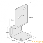 Podstawa słupa PSK 70 / 70x70x142 /