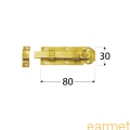 Zasuwka z ryglem płaskim prosta W 80 / 80x30x2,5 /