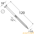 Wkręt ciesielski CS/ 10x120 / TX-40