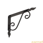 Wspornik ornamentowy kuty WOZ 190 / 190x140 mm / czarny / op=2 szt