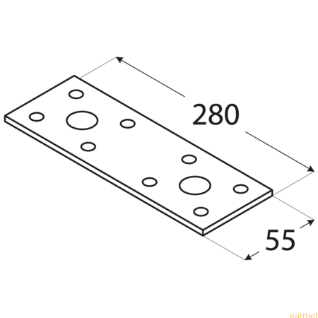 Łącznik płaski LP 4 / 280x55 / op=20 szt.