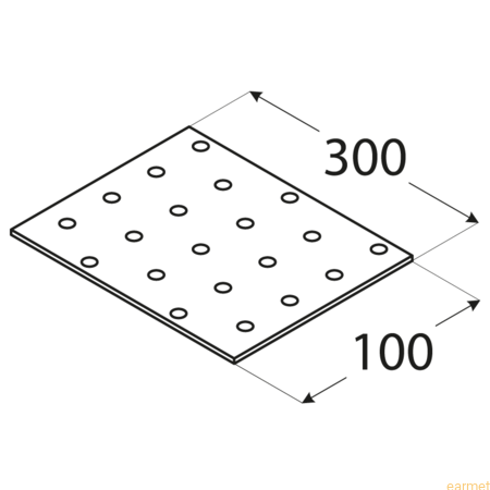 Płytka perforowana PP 15 / 100x300 / op=10 szt.