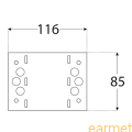 Łącznik ozdobny płaski SDLPA 2 / 116x85x2,5 /
