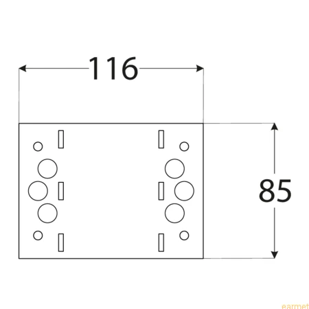 Łącznik ozdobny płaski SDLPA 2 / 116x85x2,5 /