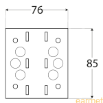 Łącznik ozdobny płaski SDLPA 1 / 76x85x2,5 /