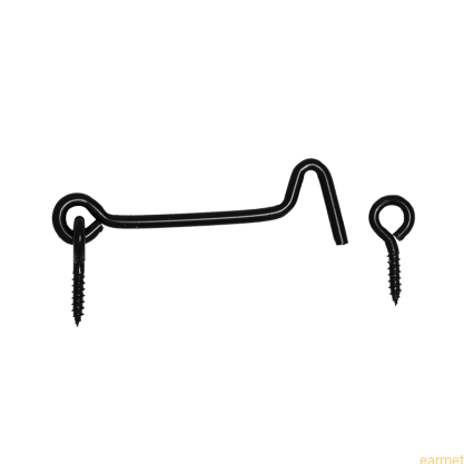 Haczyk zamykajacy wkręcany ZHK 80 / malowany czarny