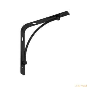 Wspornik ozdobne BOW 150 / 150x150 mm / czarny matowy / 