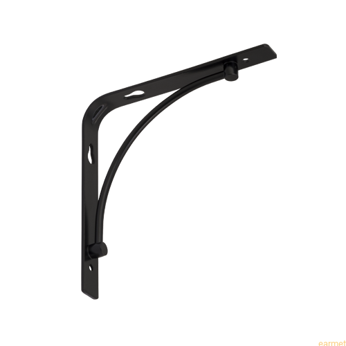 Wspornik ozdobne BOW 150 / 150x150 mm / czarny matowy / op=2 szt