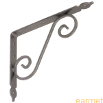 Wspornik ornamentowy kuty WOZ 140 / 140x110 mm / gradowany srebrny / op=2 szt