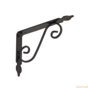 Wspornik ornamentowy kuty WOZ 240 / 240x190 mm / czarny / 