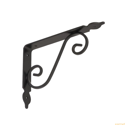 Wspornik ornamentowy kuty WOZ 240 / 240x190 mm / czarny / op=2 szt