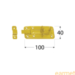 Zasuwka zamykana tłoczon z ryglem prostym WZTW 100 / 100x40x1,0 /