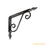 Wspornik ornamentowy kuty WOZ 190 / 190x140 mm / antyk srebrny / op=2 szt