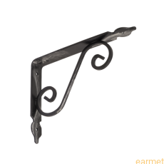 Wspornik ornamentowy kuty WOZ 190 / 190x140 mm / antyk srebrny /