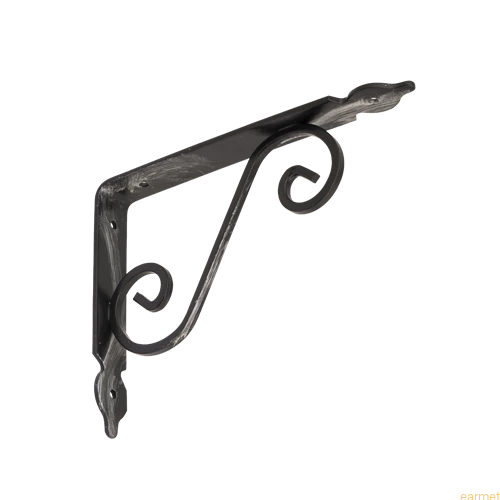 Wspornik ornamentowy kuty WOZ 190 / 190x140 mm / antyk srebrny / op=2 szt
