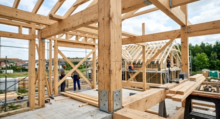 Słup drewniany konstrukcyjny